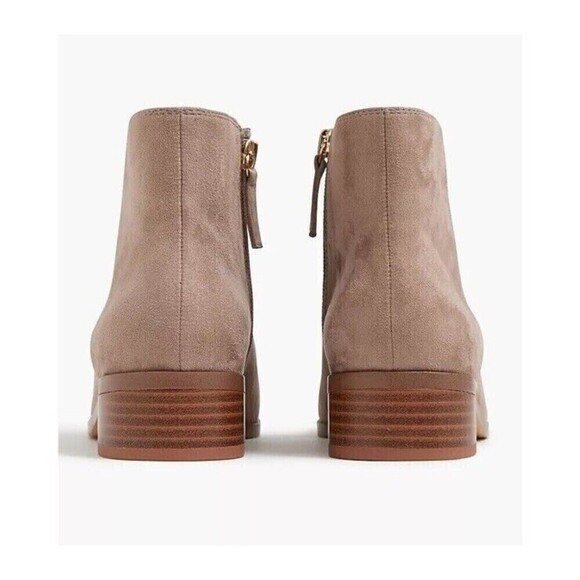 J.CREW Sueded Flat Ankle Boots Size 8.5 Grey NIB Fall Modern Preppy - Picture 7 of 12